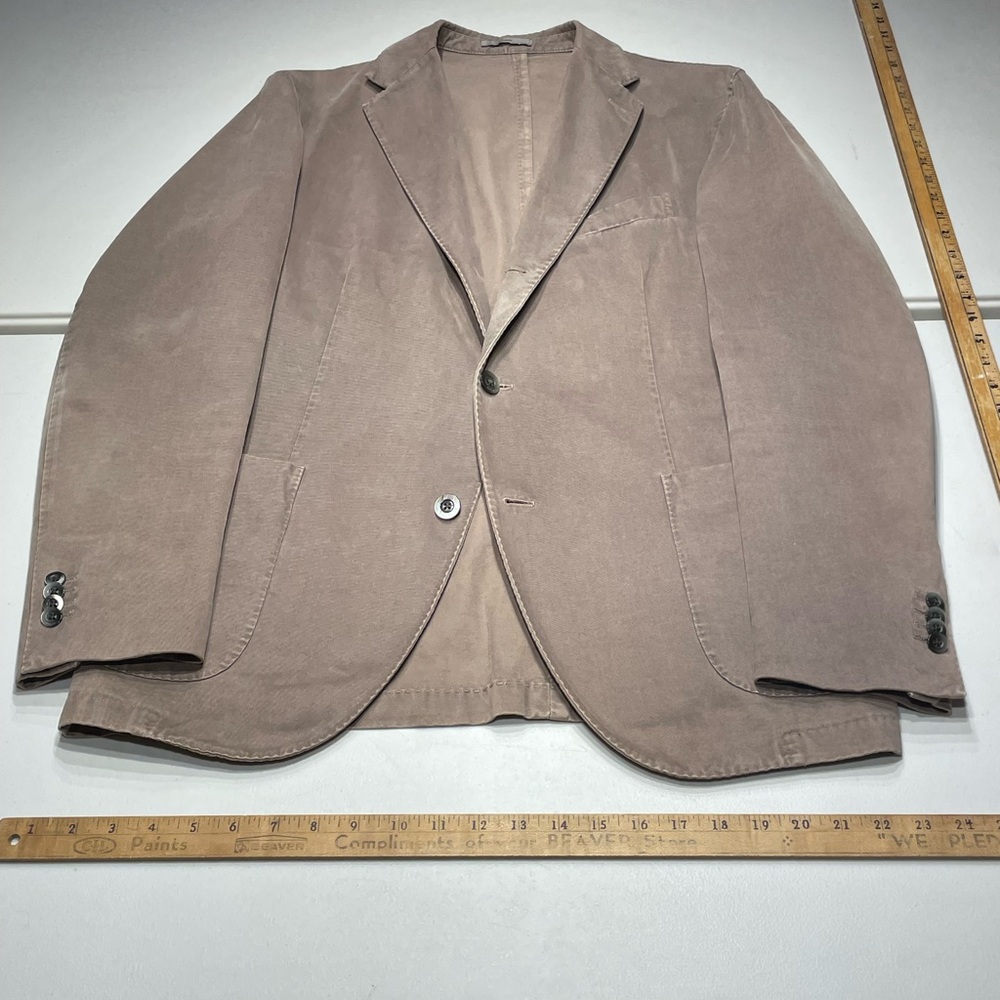 Boglioli size 54/44 (large slim) Garment-Dyed Brushed Cotton Twill Sports Jacket